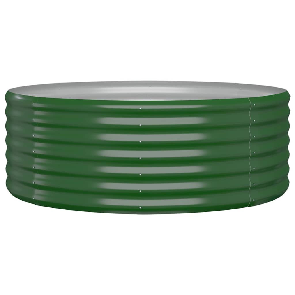 højbed 100x100x36 cm pulverlakeret stål grøn