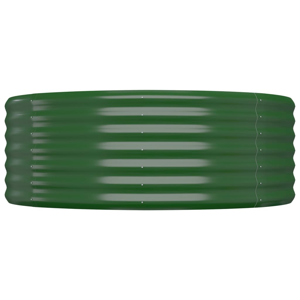 højbed 100x100x36 cm pulverlakeret stål grøn