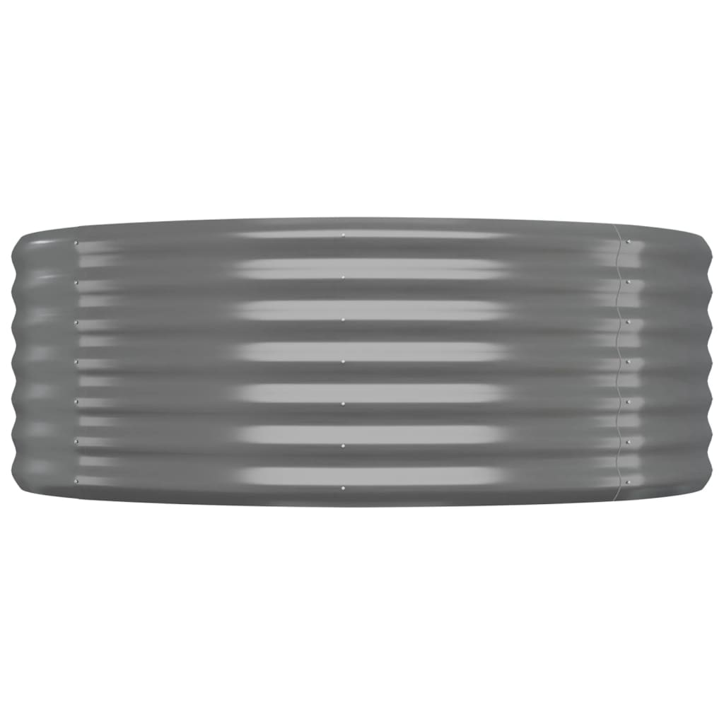 plantekasse 175x100x36 cm pulverlakeret stål grå