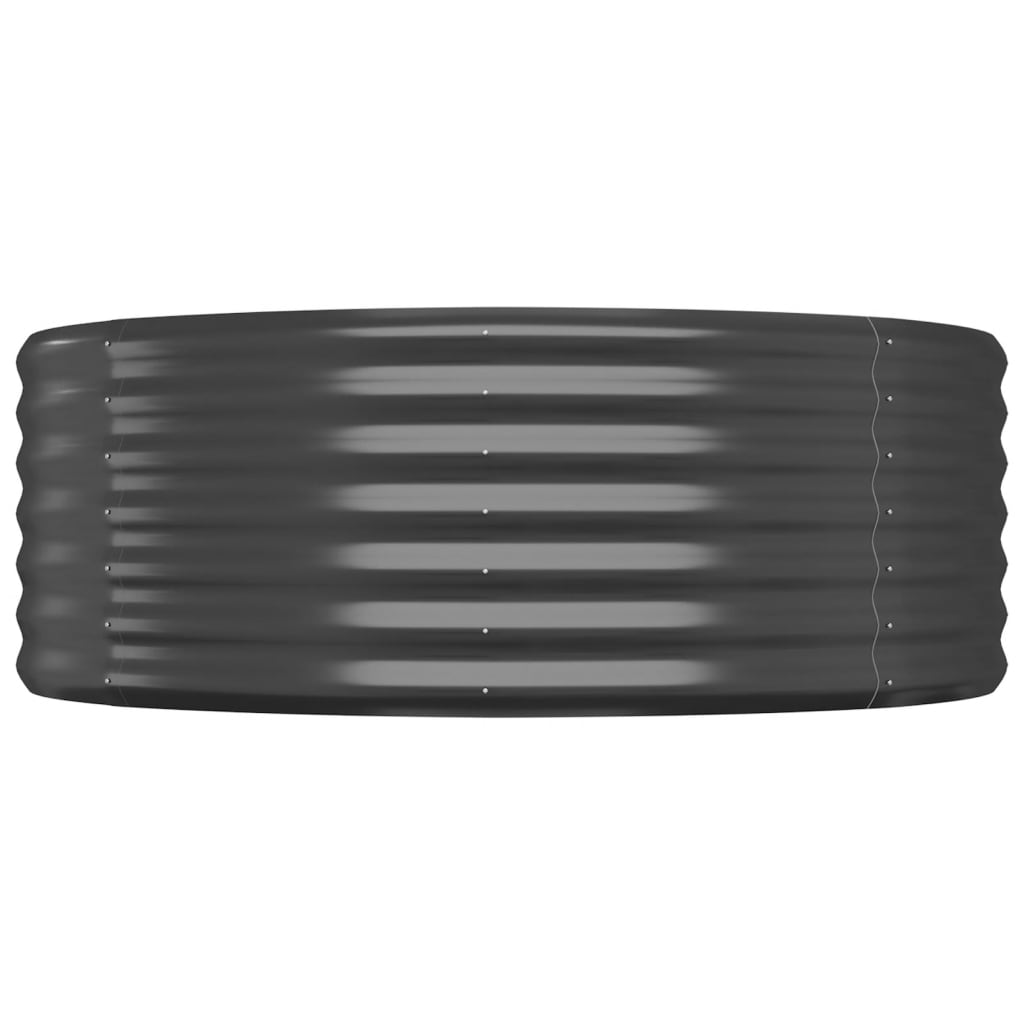 plantekasse 175x100x36 cm pulverlakeret stål antracitgrå