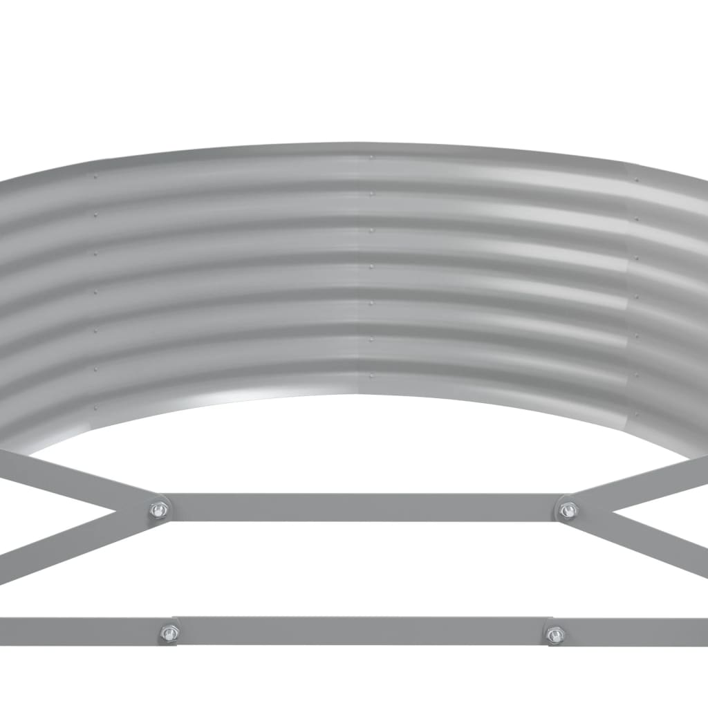 plantekasse 249x100x36 cm pulverlakeret stål grå
