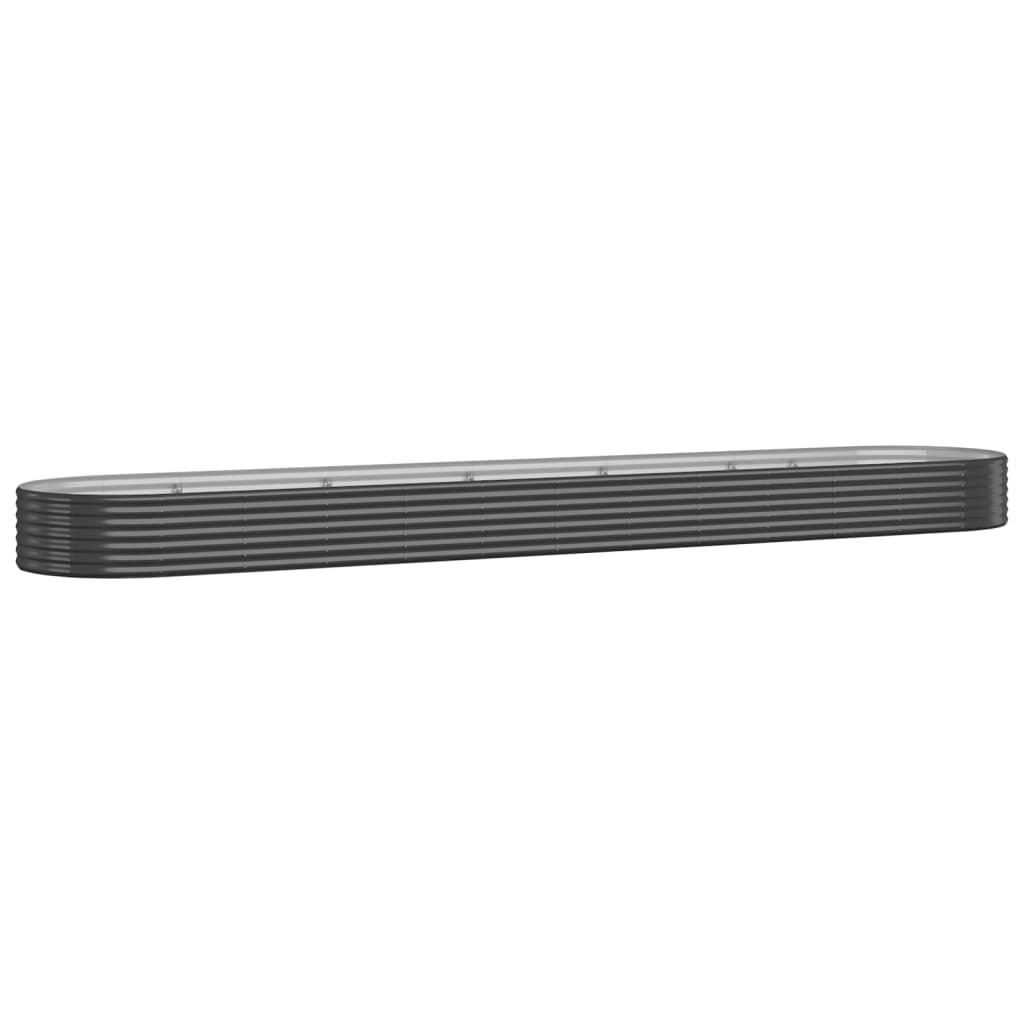 plantekasse 507x100x36 cm pulverlakeret stål antracitgrå