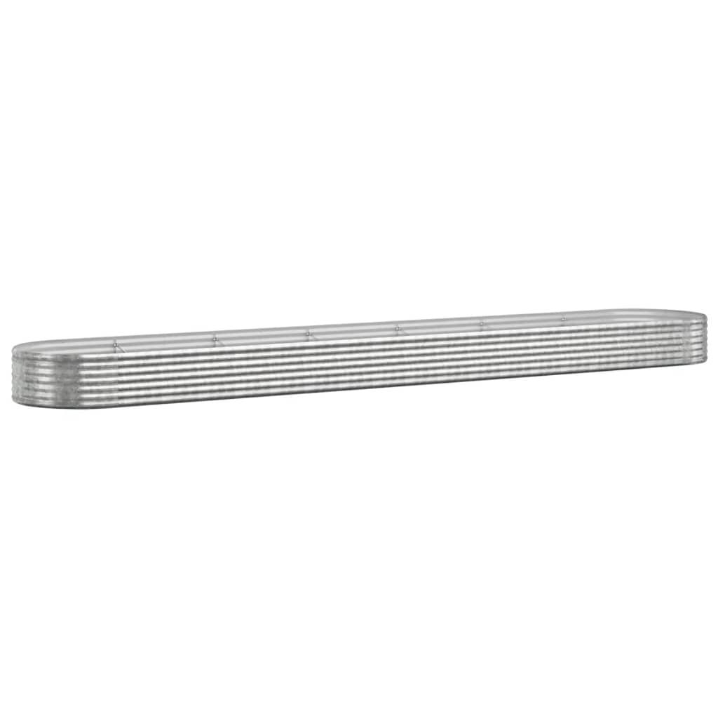 plantekasse 544x100x36 cm pulverlakeret stål sølvfarvet