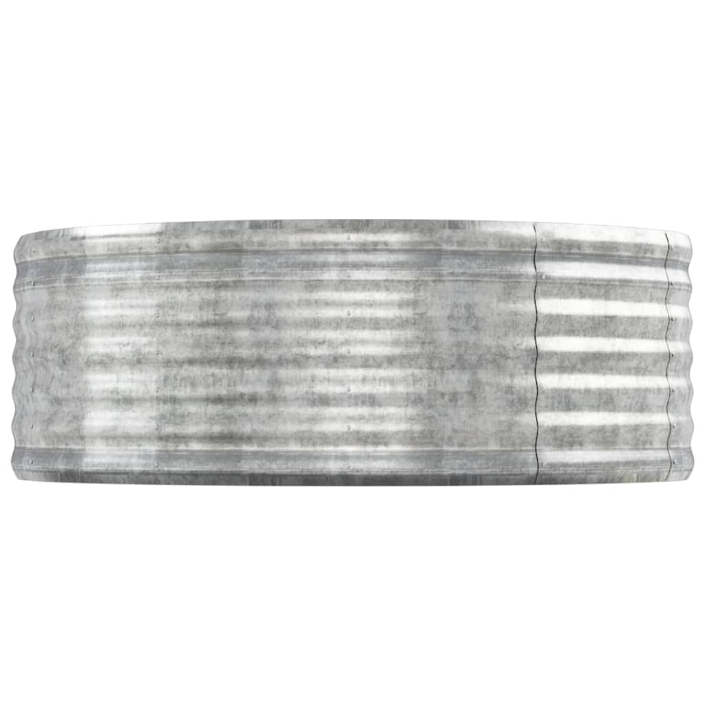 plantekasse 544x100x36 cm pulverlakeret stål sølvfarvet