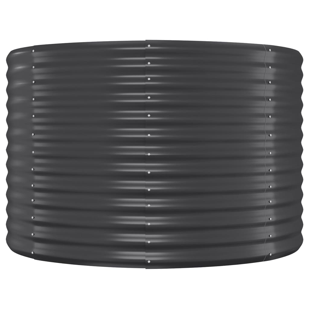 plantekasse 175x100x68 cm pulverlakeret stål antracitgrå