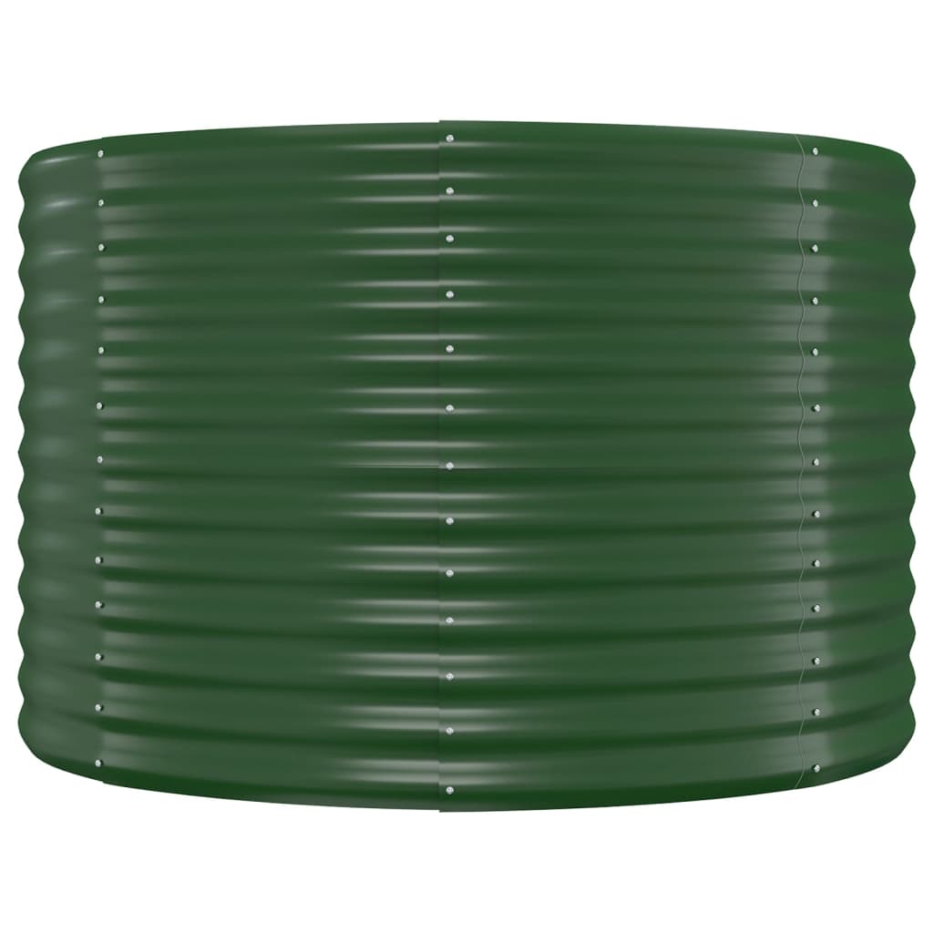 plantekasse 249x100x68 cm pulverlakeret stål grøn