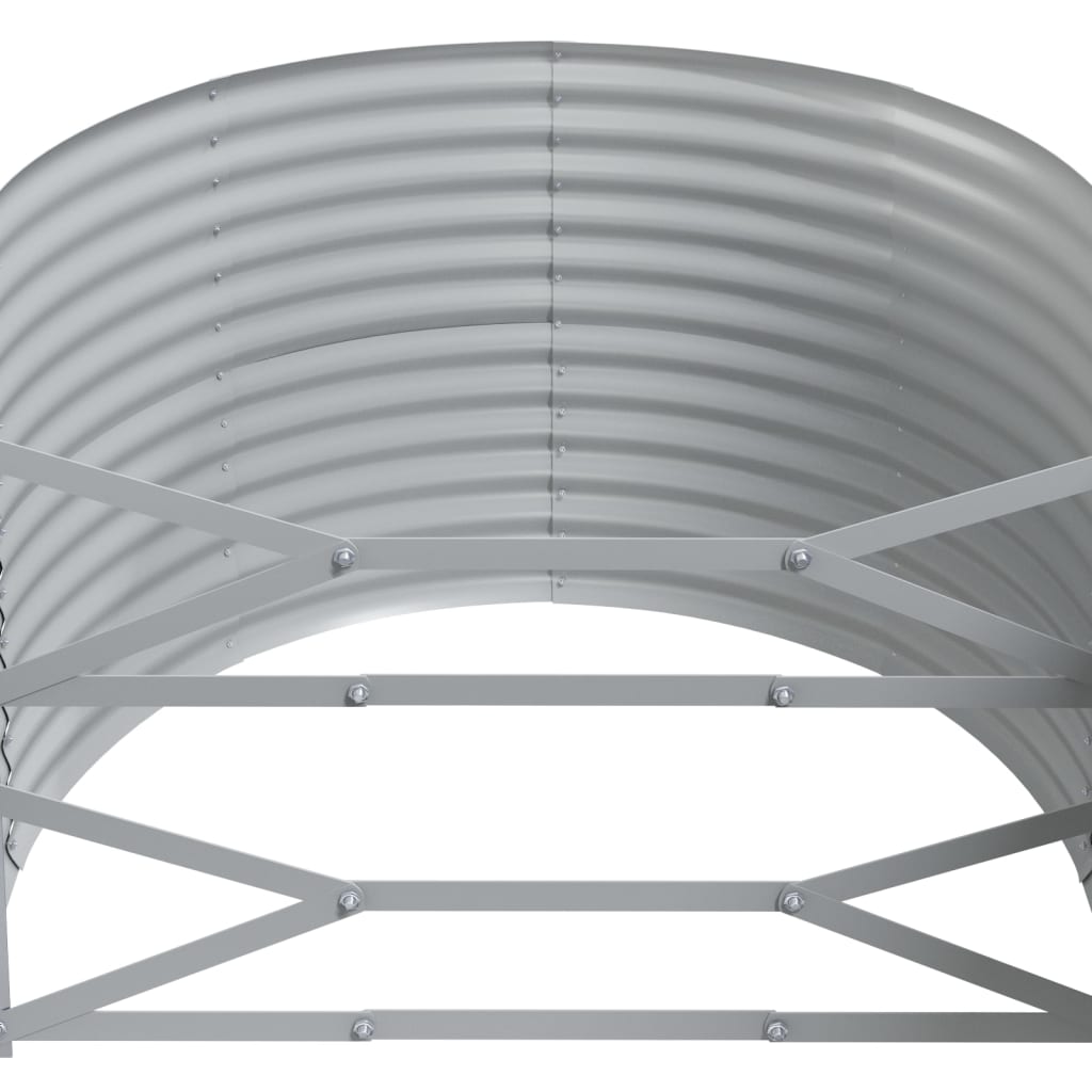 plantekasse 249x100x68 cm pulverlakeret stål grøn