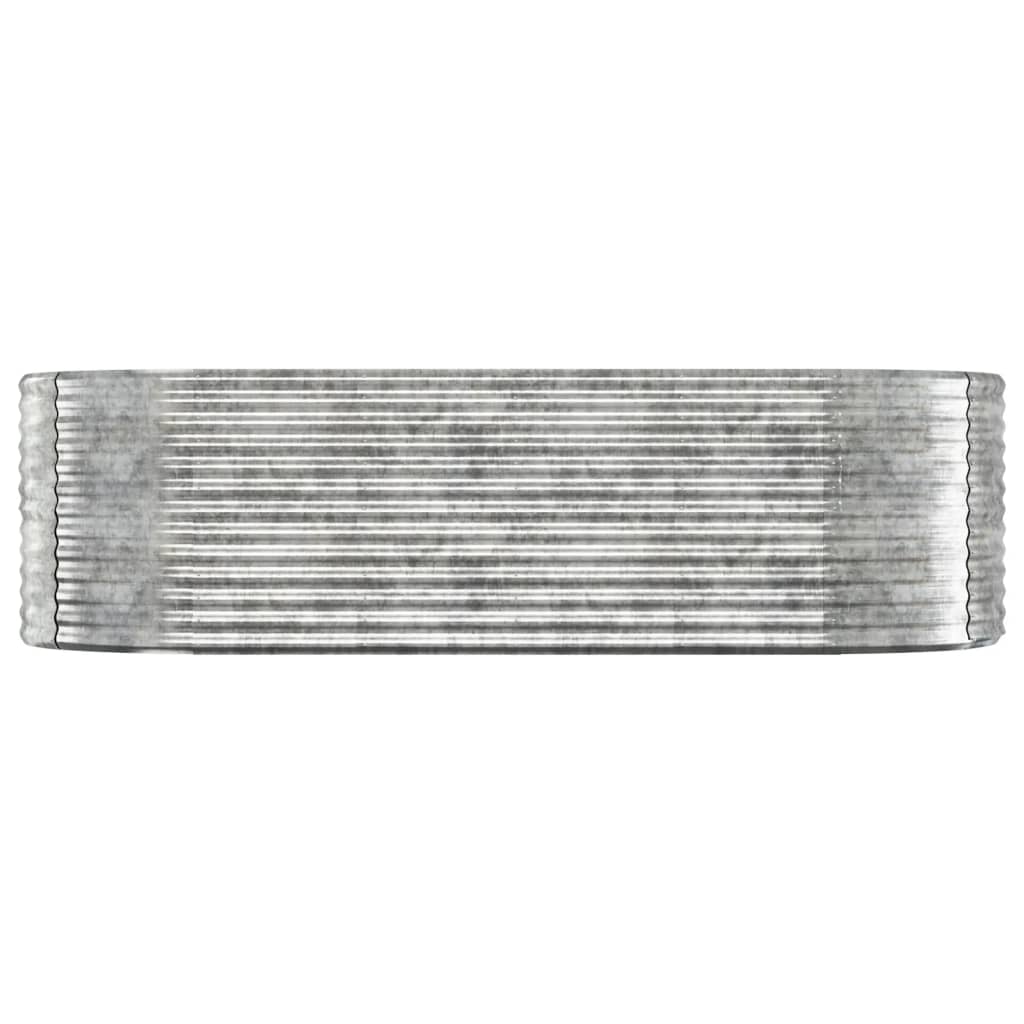 plantekasse 249x100x68 cm pulverlakeret stål sølvfarvet