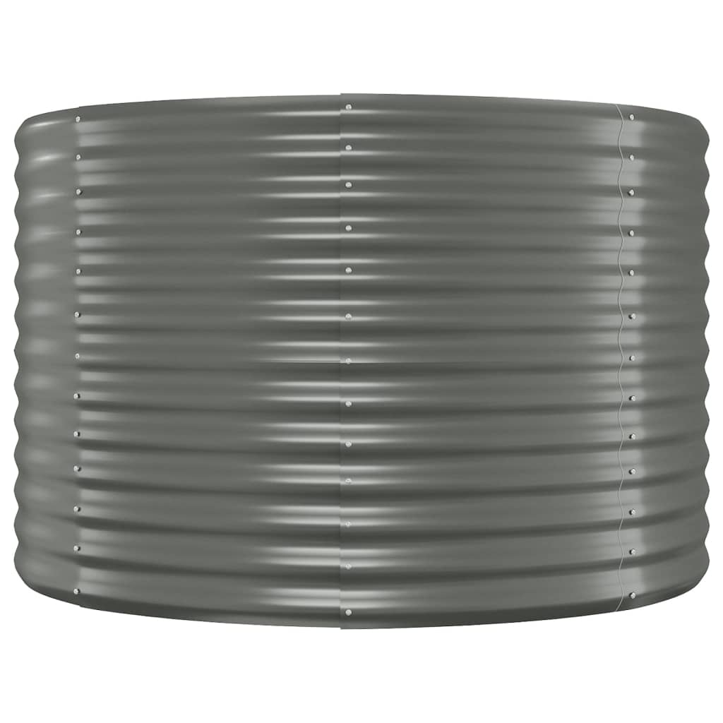 plantekasse 322x100x68 cm pulverlakeret stål grå