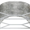 plantekasse 396x100x68 cm pulverlakeret stål sølvfarvet