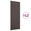 tagplader 12 stk. 100x36 cm pulverlakeret stål brun