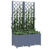 plantekasse med espalier 80x40x136 cm PP blågrå