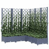 plantekasse med espalier 120x120x121,5 cm PP blågrå