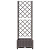 plantekasse med espalier 40x40x121,5 cm PP brun