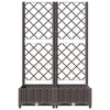 plantekasse med espalier 80x40x121,5 cm PP brun