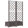 plantekasse med espalier 80x40x121,5 cm PP brun