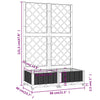 plantekasse med espalier 80x40x121,5 cm PP brun