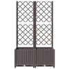 plantekasse med espalier 80x40x136 cm PP brun