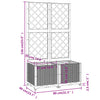 plantekasse med espalier 80x40x136 cm PP brun