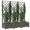 plantekasse med espalier 120x40x121,5 cm PP brun