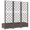 plantekasse med espalier 120x40x121,5 cm PP brun
