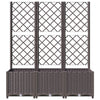 plantekasse med espalier 120x40x136 cm PP brun