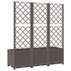 plantekasse med espalier 120x40x136 cm PP brun
