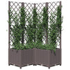 plantekasse med espalier 80x80x136 cm PP brun