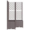plantekasse med espalier 80x80x136 cm PP brun