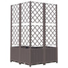 plantekasse med espalier 80x80x136 cm PP brun