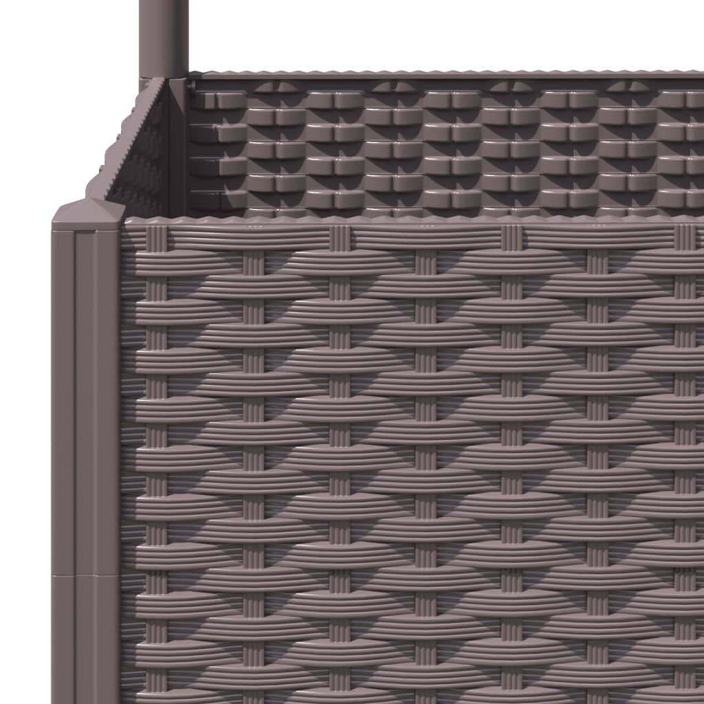 plantekasse med espalier 80x80x136 cm PP brun