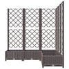 plantekasse med espalier 120x120x121,5 cm PP brun
