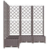 plantekasse med espalier 120x120x121,5 cm PP brun