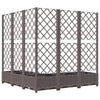 plantekasse med espalier 120x120x121,5 cm PP brun