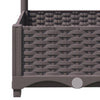 plantekasse med espalier 120x120x121,5 cm PP brun