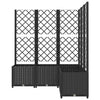 plantekasse med espalier 120x120x136 cm PP sort