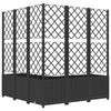 plantekasse med espalier 120x120x136 cm PP sort