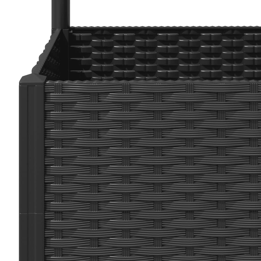 plantekasse med espalier 120x120x136 cm PP sort