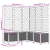 plantekasse med espalier 120x120x136 cm PP sort
