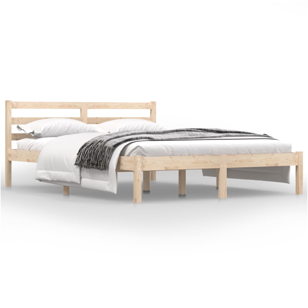 sengeramme 120x190 cm massivt fyrretræ