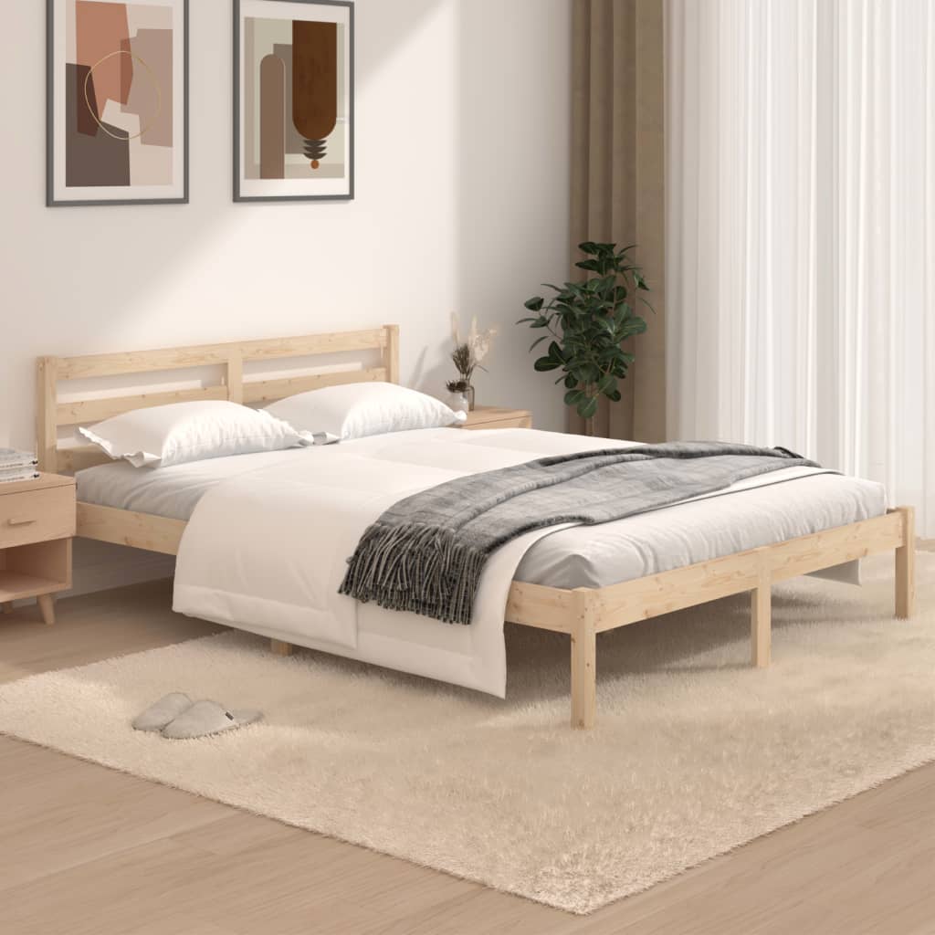 sengeramme 120x190 cm massivt fyrretræ