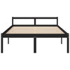 seniorseng 150x200 cm kingsize massivt fyrretræ sort