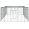 2-panels kaninbur 220x110x55 cm galvaniseret jern