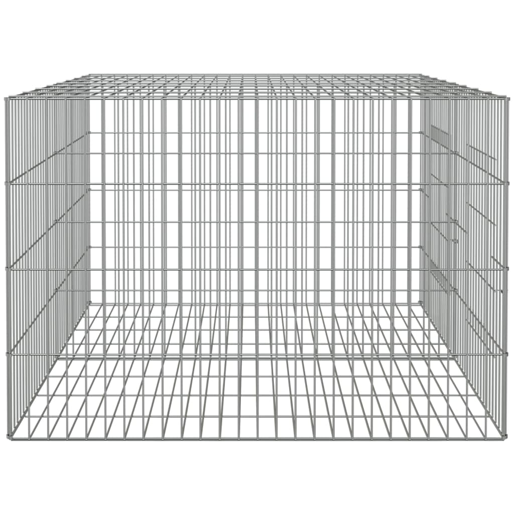 2-panels kaninbur 110x79x54 cm galvaniseret jern