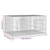 2-panels kaninbur 110x79x54 cm galvaniseret jern