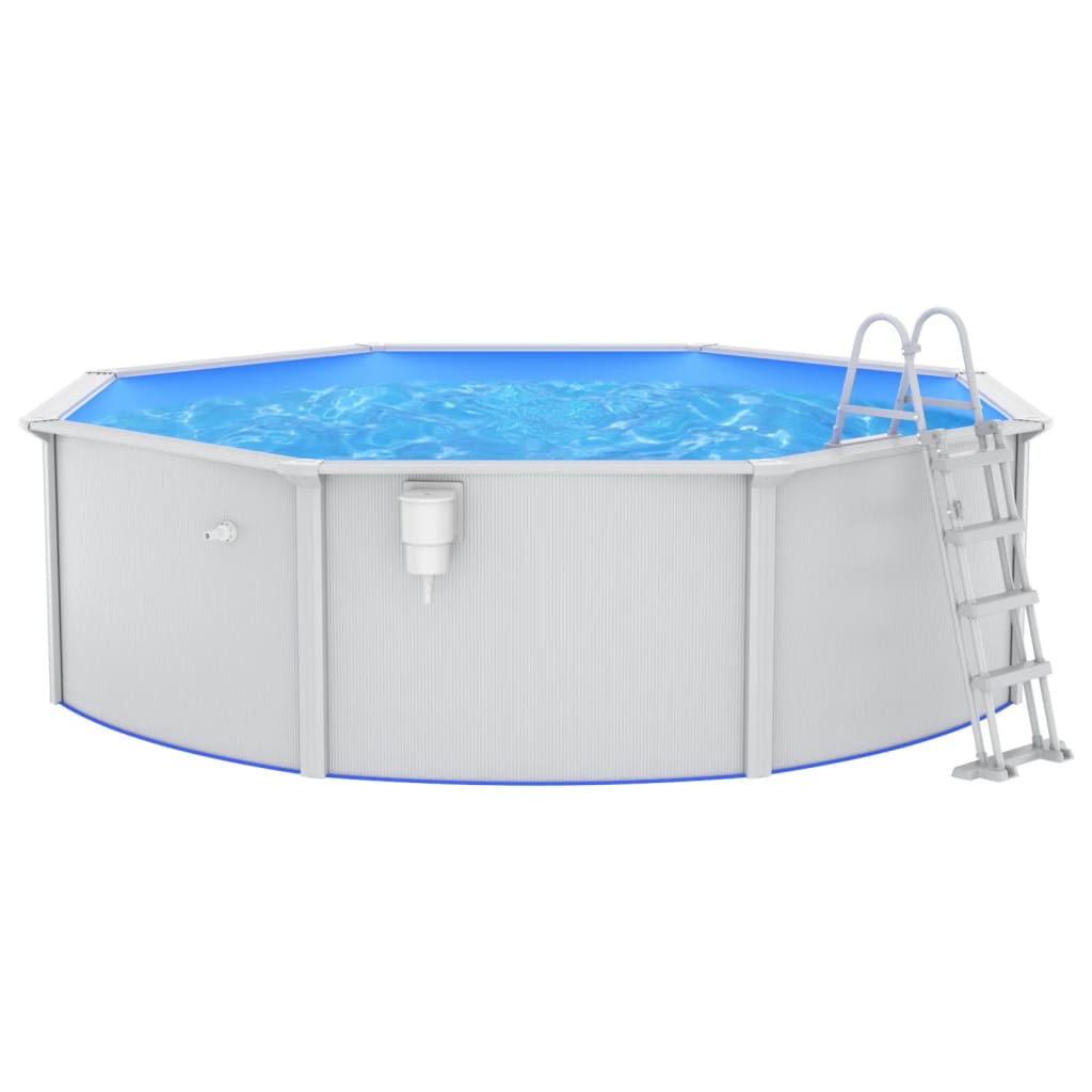 swimmingpool med poolstige 460x120 cm