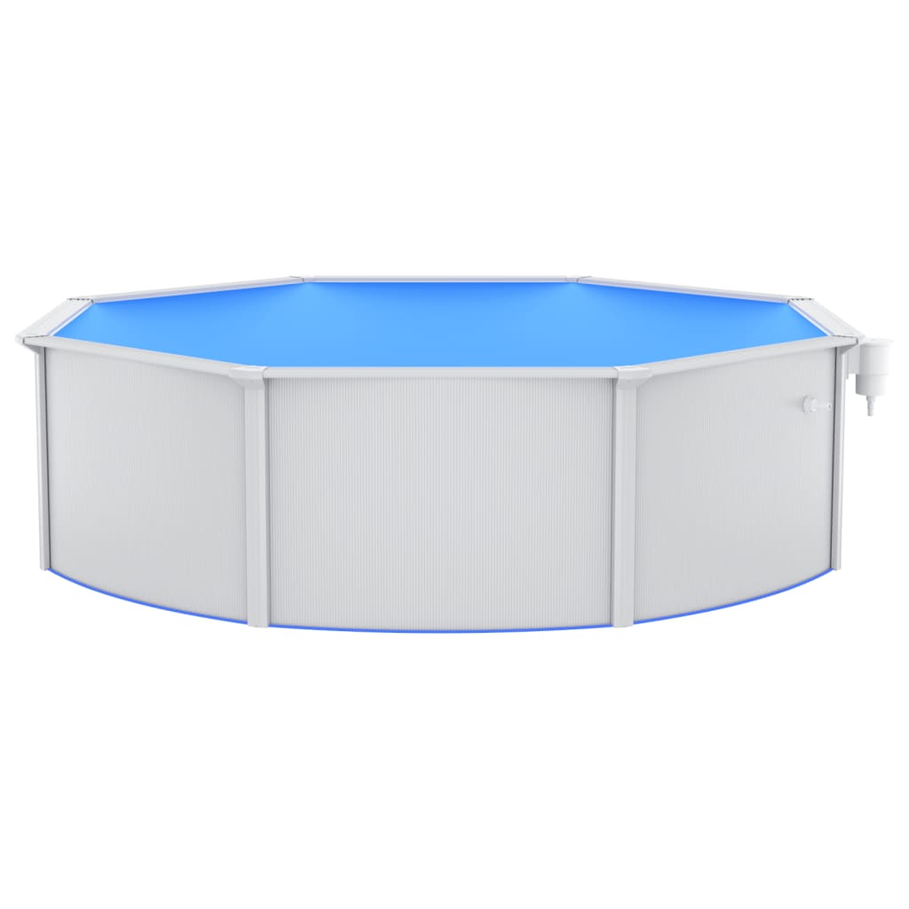 swimmingpool med poolstige 460x120 cm