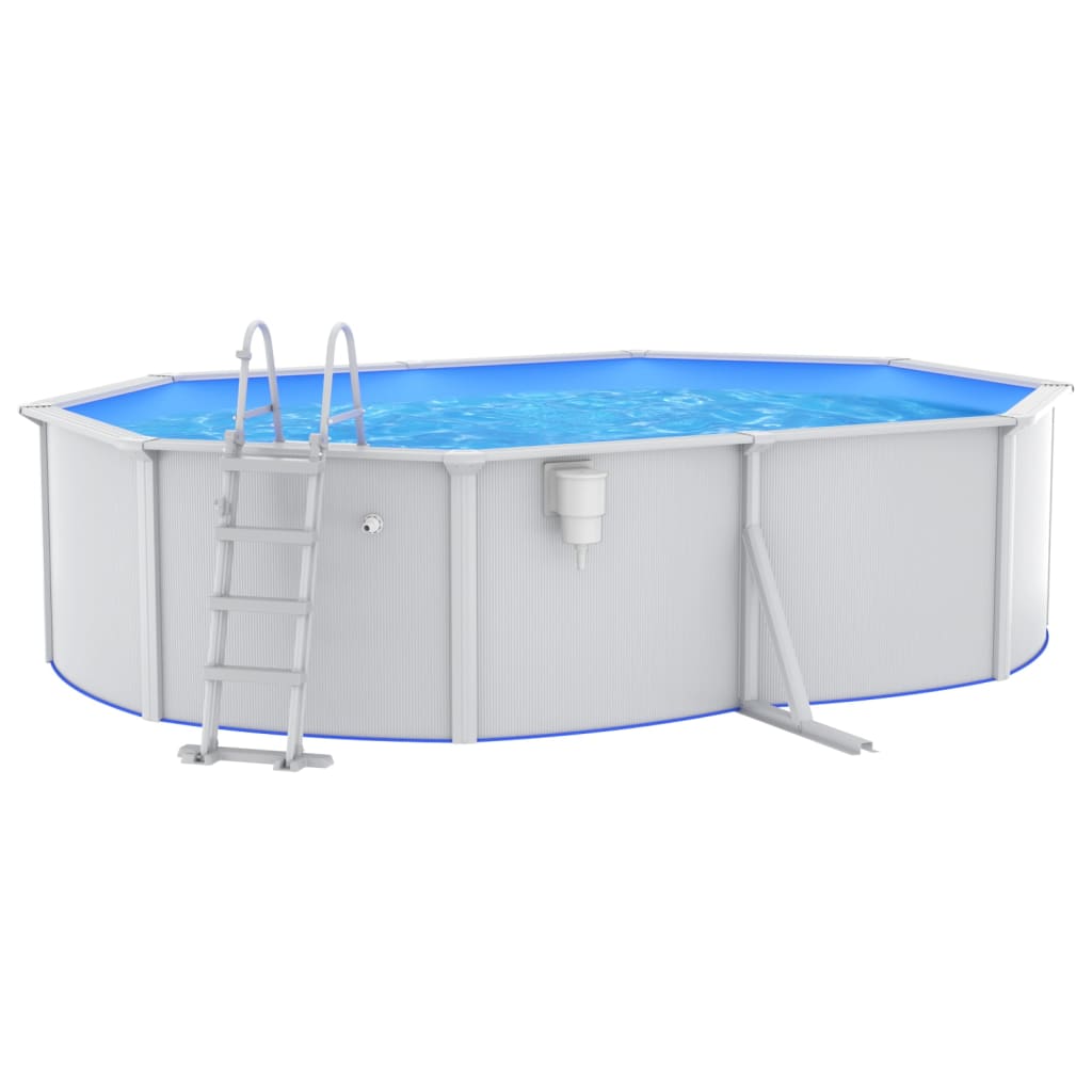 swimmingpool med poolstige 490x360x120 cm