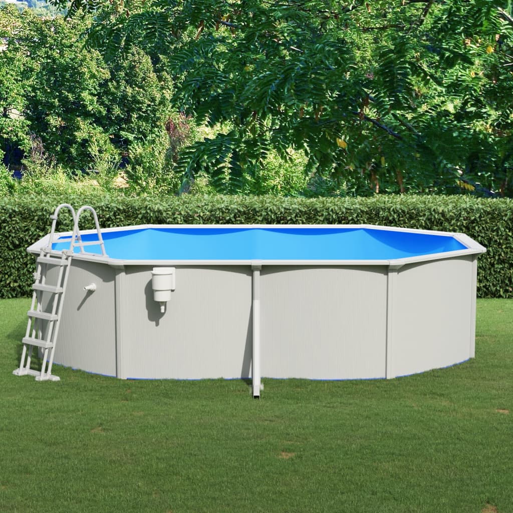 swimmingpool med poolstige 490x360x120 cm