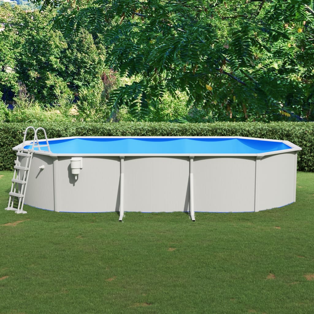 swimmingpool med poolstige 610x360x120 cm